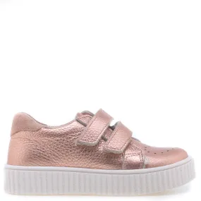 (2676-7) Low Velcro sneaker rose gold