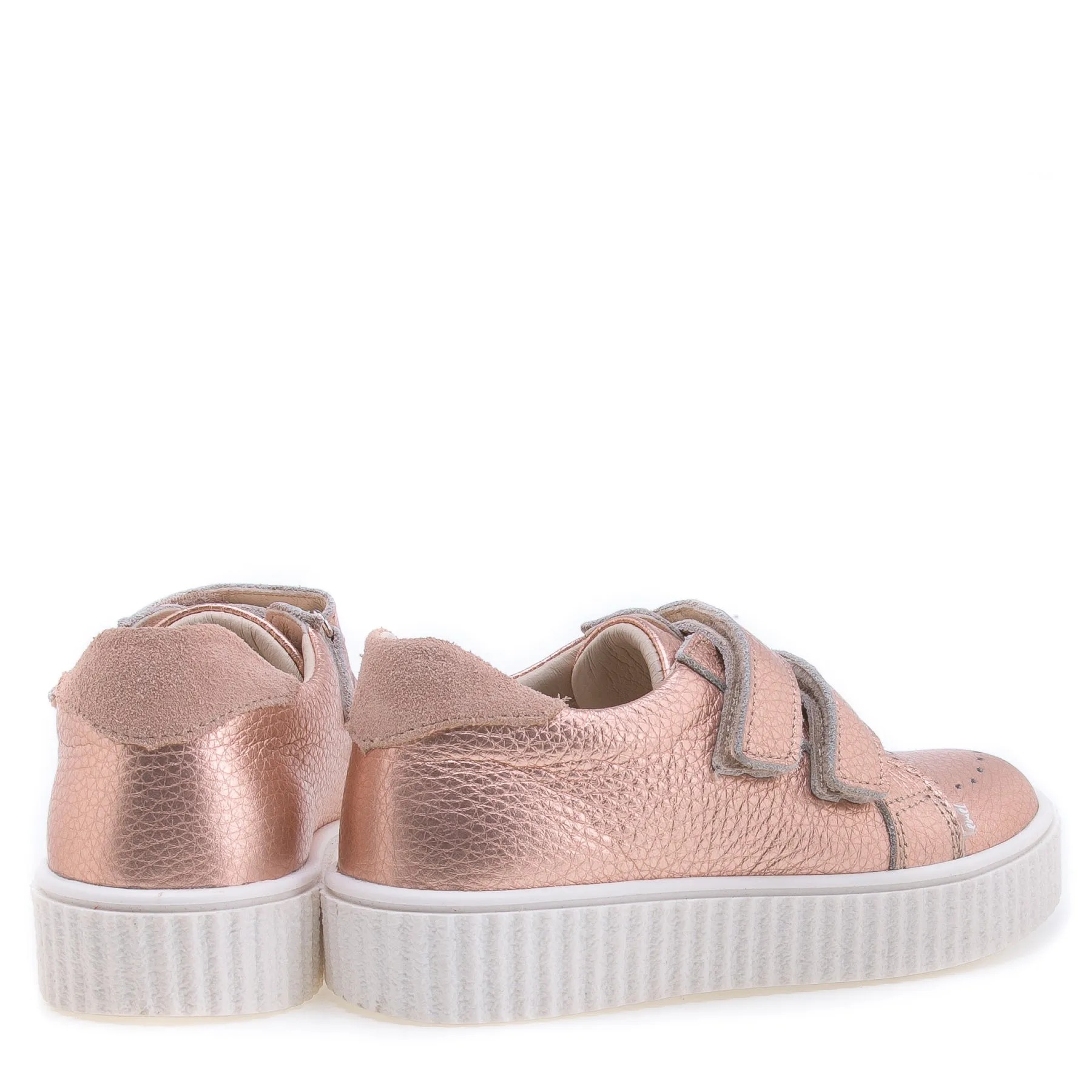 (2676-7) Low Velcro sneaker rose gold