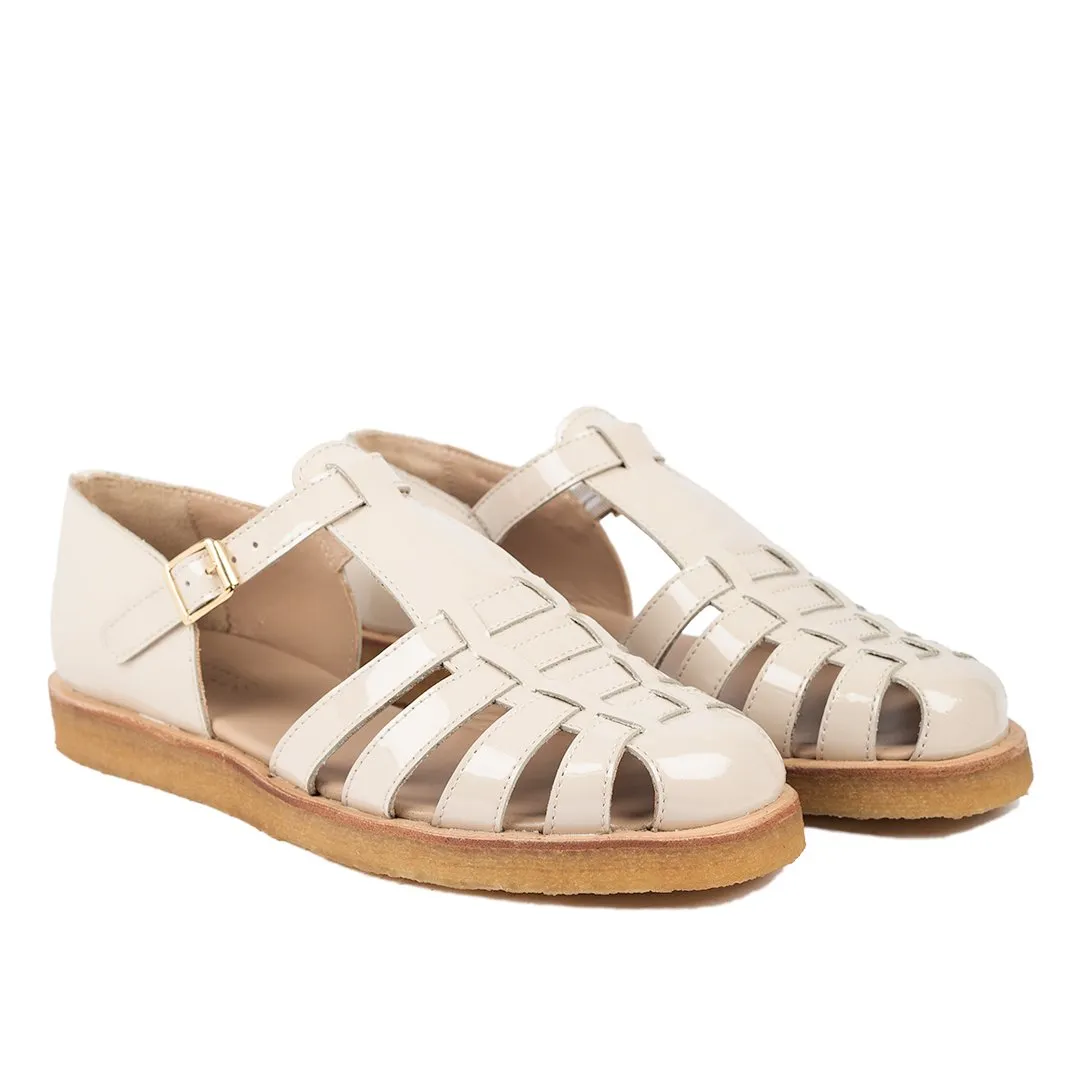 ANGULUS Strap sandal with buckle beige