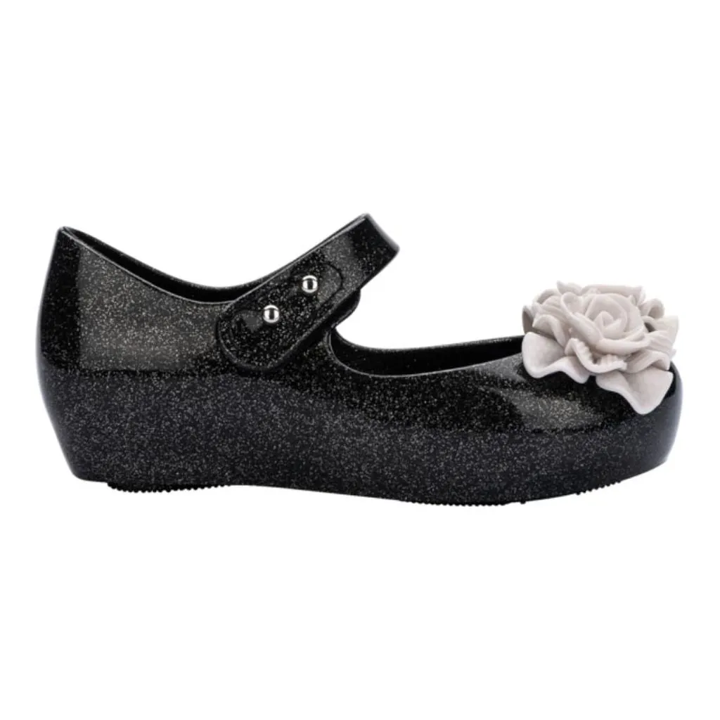 Black & White Flower Jelly Shoes