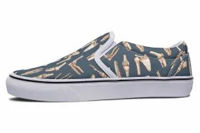 Bone Pattern Slip-On Shoes