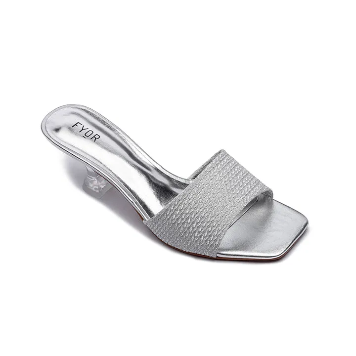 Clear Mid Heel Mule HL 113