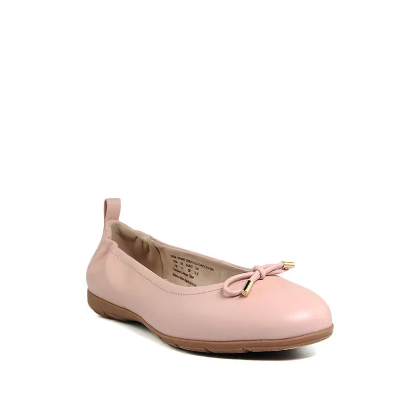 Essie Bow Women's Shoes - Powder Pink Leather