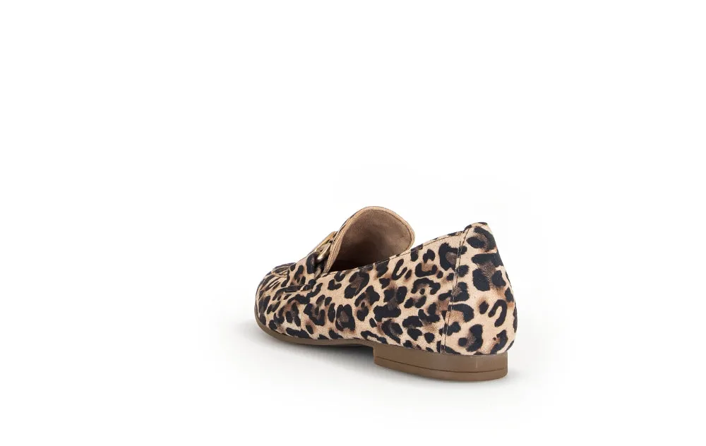 Gabor Leopard Print Suede Loafer 21132