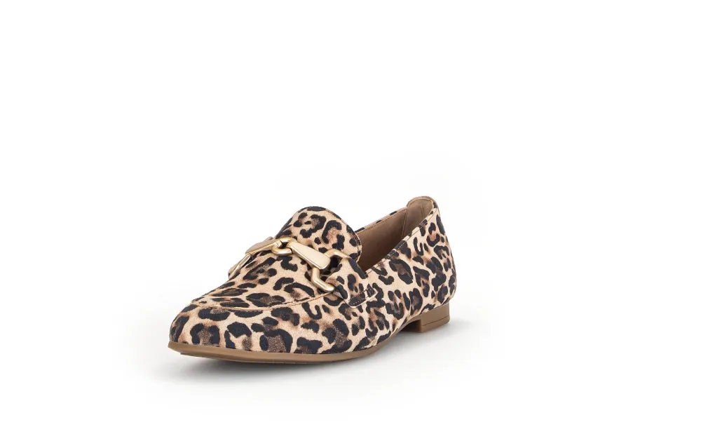 Gabor Leopard Print Suede Loafer 21132