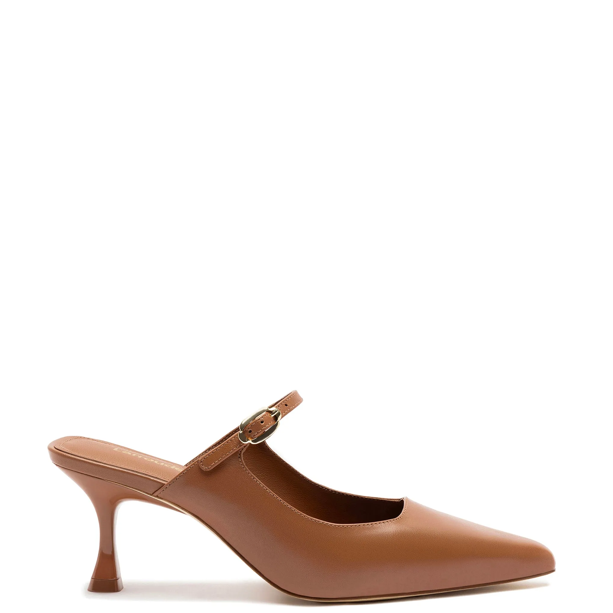 Ines Mule In Caramel Leather