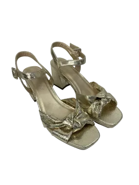 JD Williams Metallic Knotted Vamp Platform Sandal E Fit UK 7 EU 40 👠