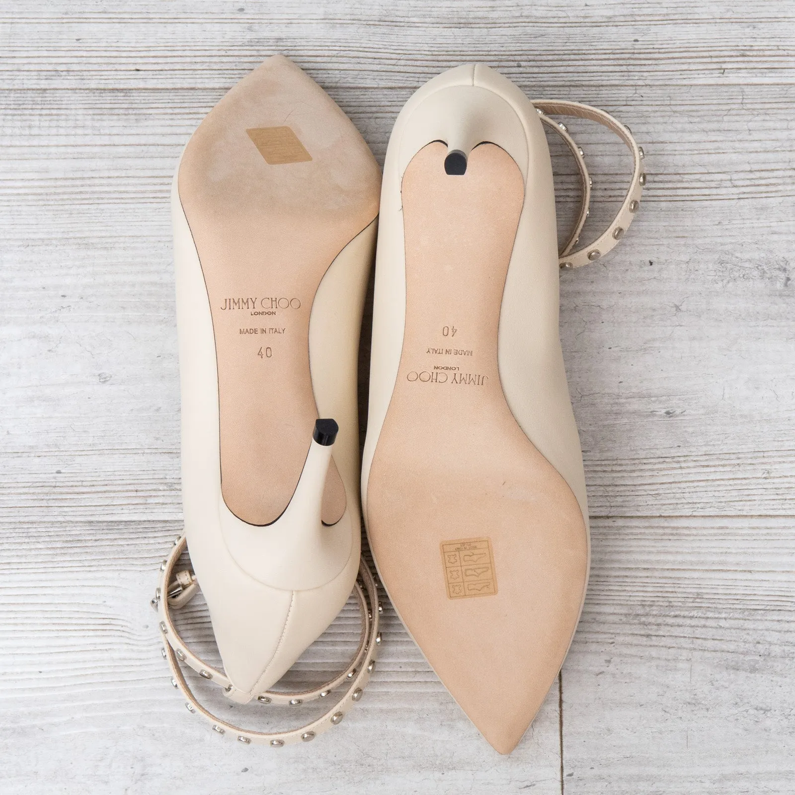 Jimmy Choo Linen Leather Lark 65 Shoes