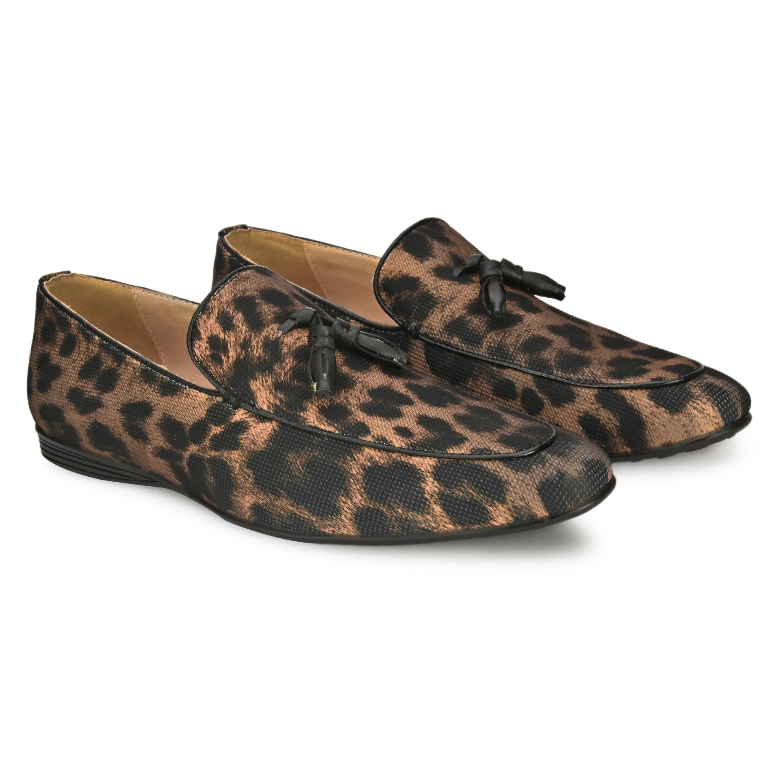 Leopart Print Tassel Loafers