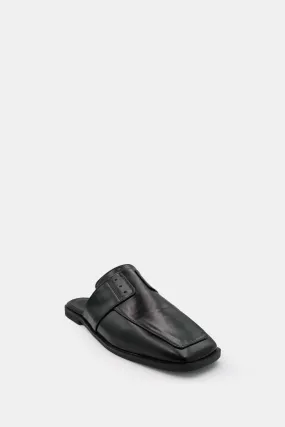 Lula Leather Mule, Black