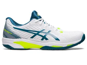 Men's Asics Solution Speed FlyteFoam 2, White/Restful Teal, 11.5 D Medium