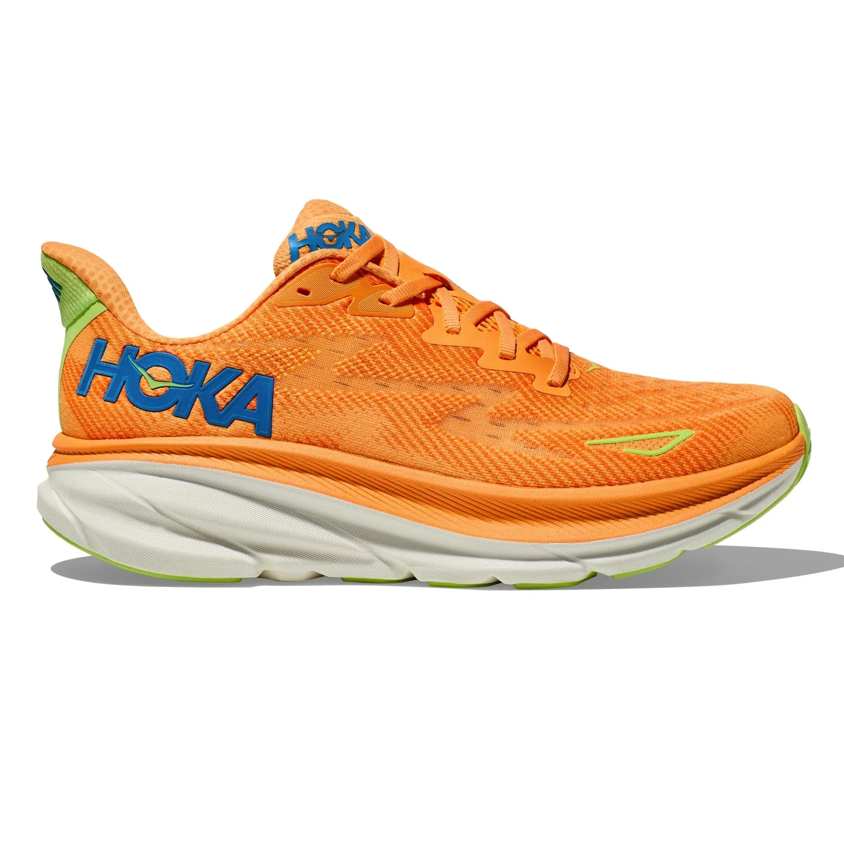 Mens Hoka Clifton 9 - Solar Flare / Lettuce