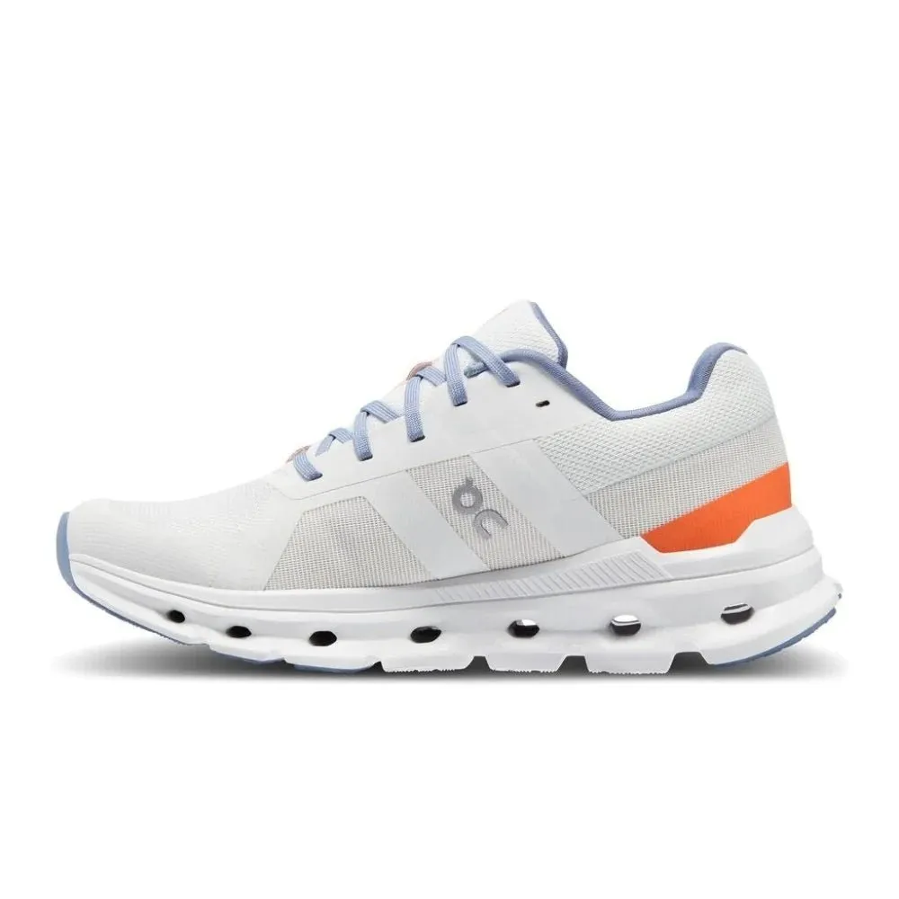 On Women's Cloudrunner Wide - Undyed-White/Flame