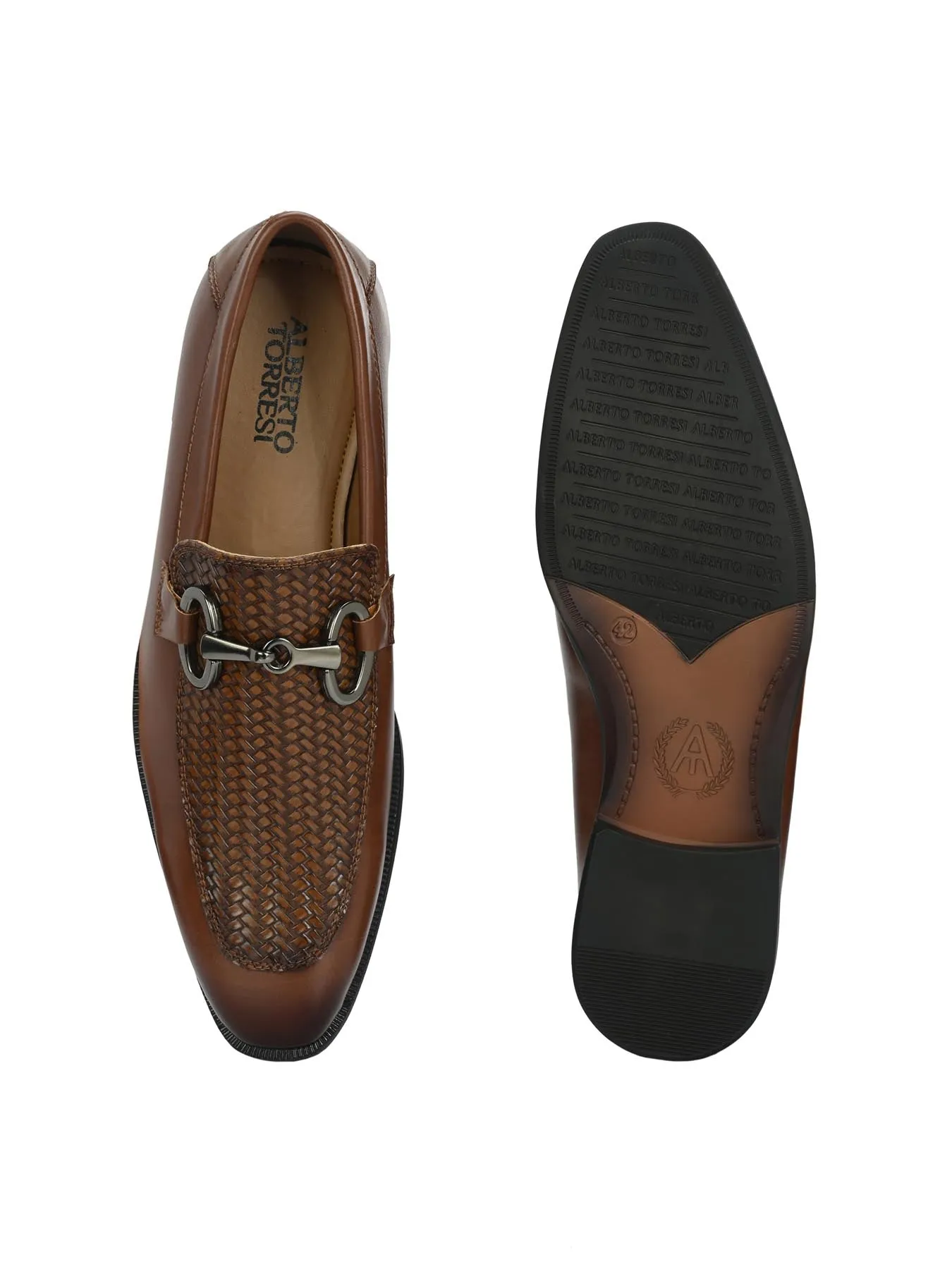 Premium Branded Horsebit Formal Synthetic Loafer With Tpr Sole And Heel Support