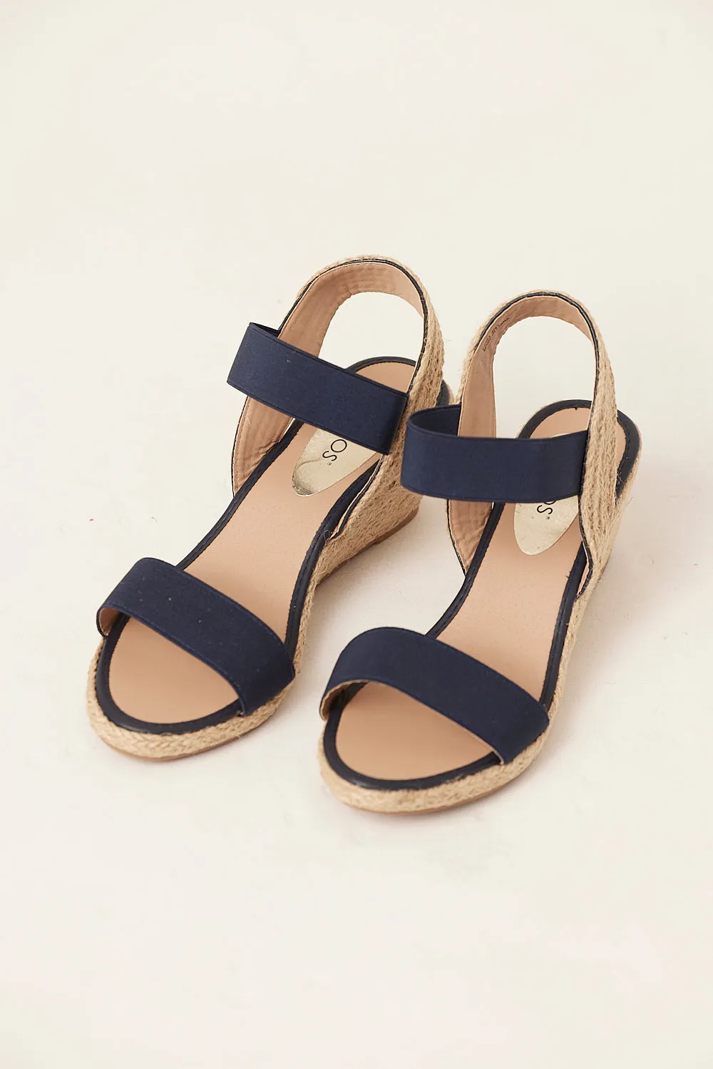 Saloos Elasticated Strap Wedges