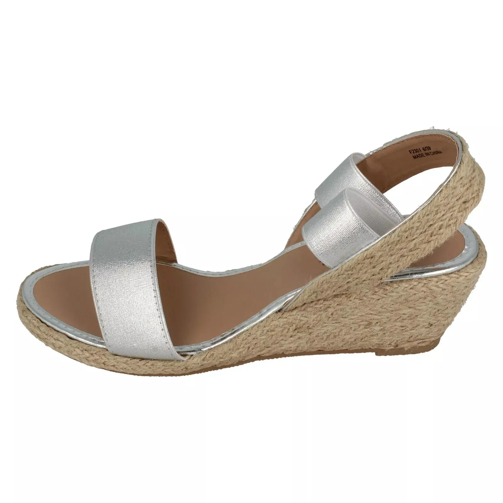 Saloos Elasticated Strap Wedges