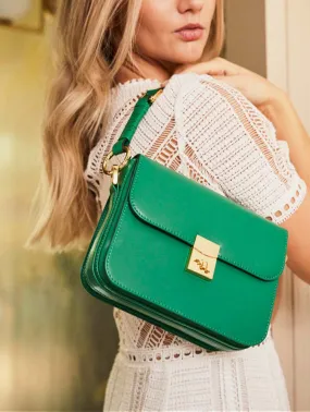 Sammy Vegan Recycled Grain Crossbody | Emerald