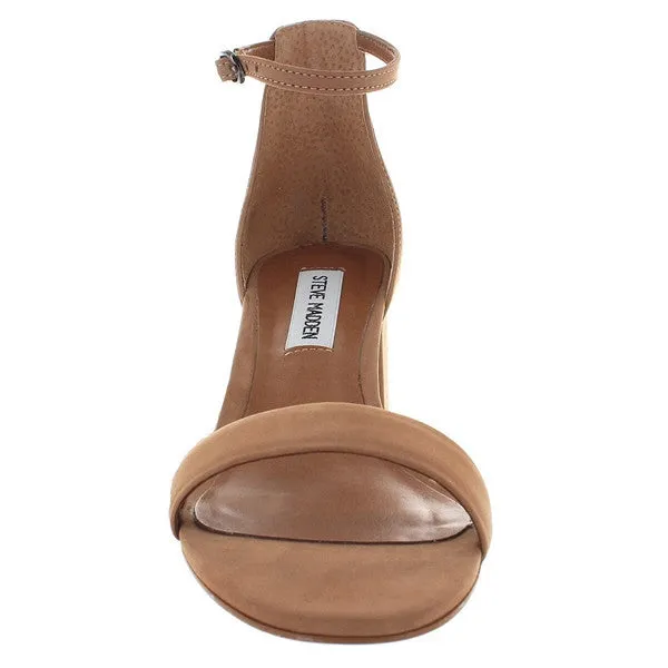 Steve Madden Irenee - Tan Nubuck Mid-Heel Sandal