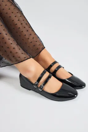 Strollin' Around Mary Jane Flats - Black