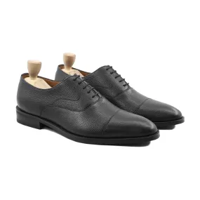 Warsaw - Men's Black Pebble Grain Oxford Shoe