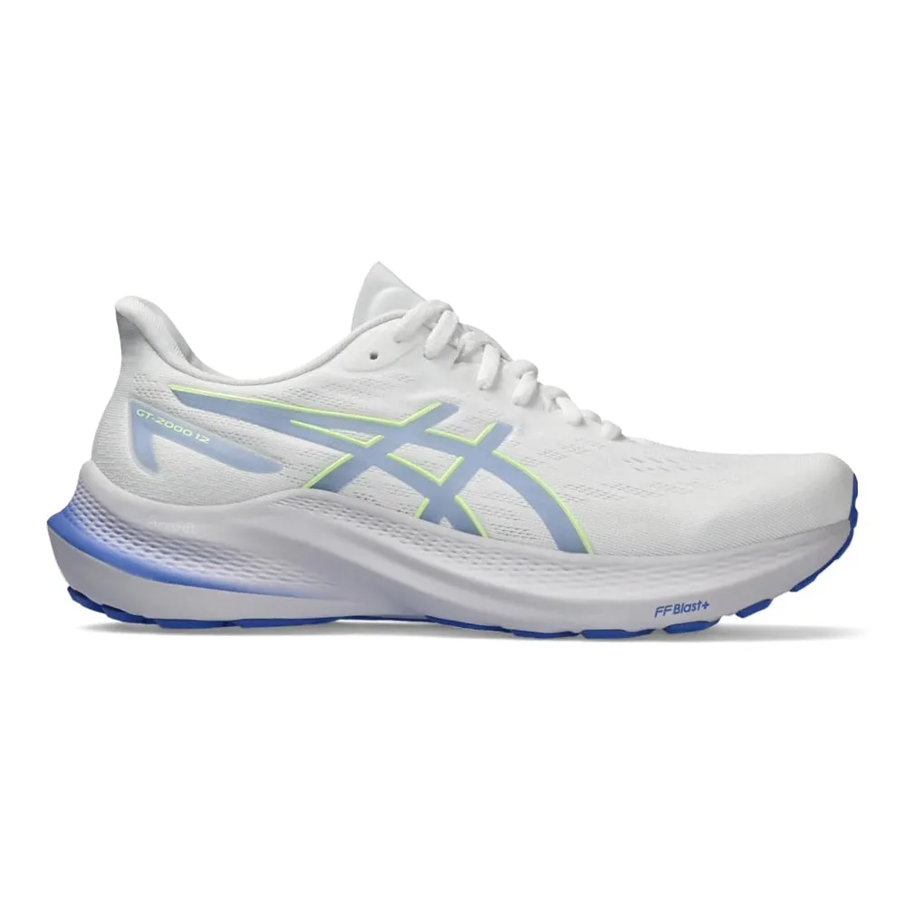 Women's Asics GT-2000 12, White/Sapphire, 9 B Medium