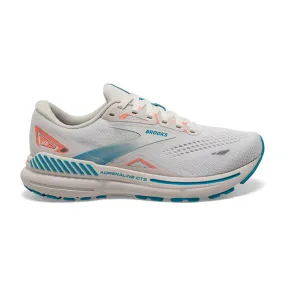 Women's Brooks Adrenaline GTS 23, Coconut/Papaya/Blue, 9.5 B Medium