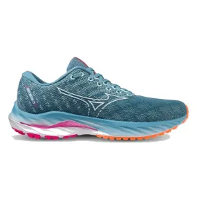 Womens Mizuno Wave Inspire 19 - Provincial Blue/White/Neon Pink